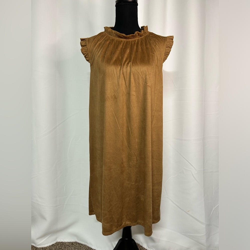 Harper 241 Faux Suede Brown Dress-NWT | Size: M